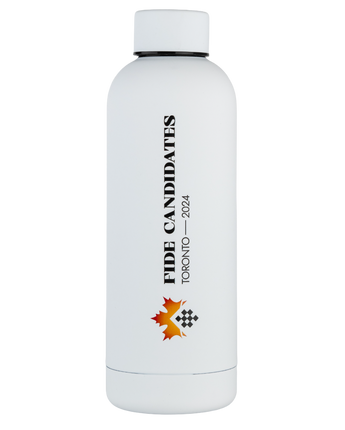 FIDE Candidates 2024 white thermal bottle